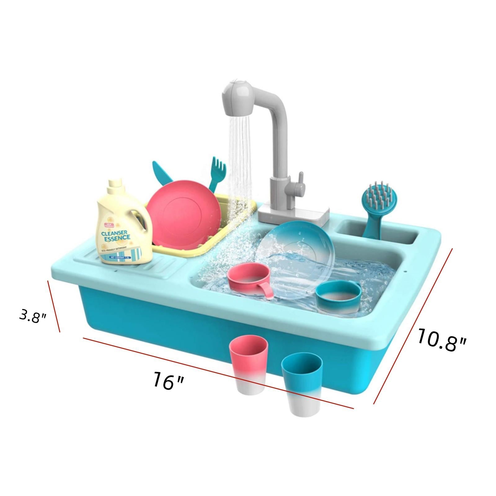 Color Changing Kitchen Sink Toys Heat Sensitive Dishwasher Playing Toy